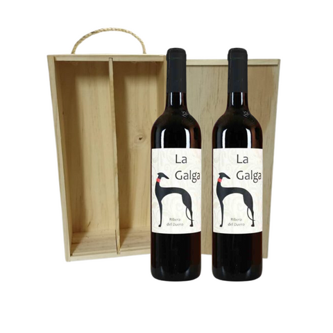La Galga - Caja de 2 Botellas Madera
